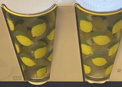 Rakle. Set of 4 Lemon Tumblers Highball Glasses. NEW. Turkey.