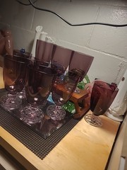 Fostoria Glass Amethyst AMERICAN LADY 5 1/2 Inch 12 Oz ICE TEA TUMBLER Set Of 5