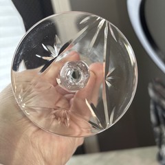 Rock Sharpe 1930s»Marina» By Libbey 8″ Crystal Wine/Water Goblet