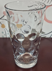 Set Of 4 Circleware Pasabahce Thumbprint Pattern Tumblers 16 oz