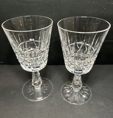 Waterford Crystal Kylemore 6.75” Water Goblets Cut Crystal Glasses Set of 2