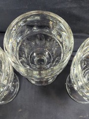 Set Of 2 Libbey 5212 Hoffman House Thick Glass Thumbprint Goblet 12 oz. 6.25”