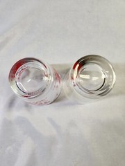 2 VINTAGE RED ROOSTER 1/2 PINT GLASSES – 1 SOUR CREAM!