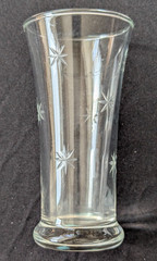 ATOMIC STARBURST HIGHBALL GLASS BARWARE VINTAGE MCM RETRO 4.5″T