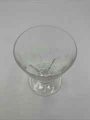 Val St Lambert Water Goblet Glass Gevary Pattern 5 1/8″ Tall Set of 4