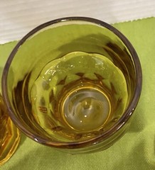 Set of 4 Vintage Anchor Hocking Georgian Honeycomb Amber Juice Glass 3” ( S-1)