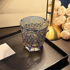 Edo Tokyo Kiriko Luxury Crystal Glass Knights Templar Whiskey Brandy Tumbler Cup