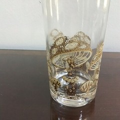 Vintage Culver MCM Highball Barware Magic Mushrooms Hollywood Regency 22k Gold