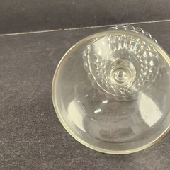 Anchor Hocking Bubble Champagne Sherbet Clear Glass Candle Float Vintage Wedding