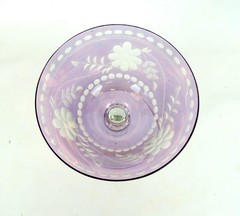 Home Essentials Crystal Cut Luster Amethyst 8oz 4 5/8″ Sherbet 2007-