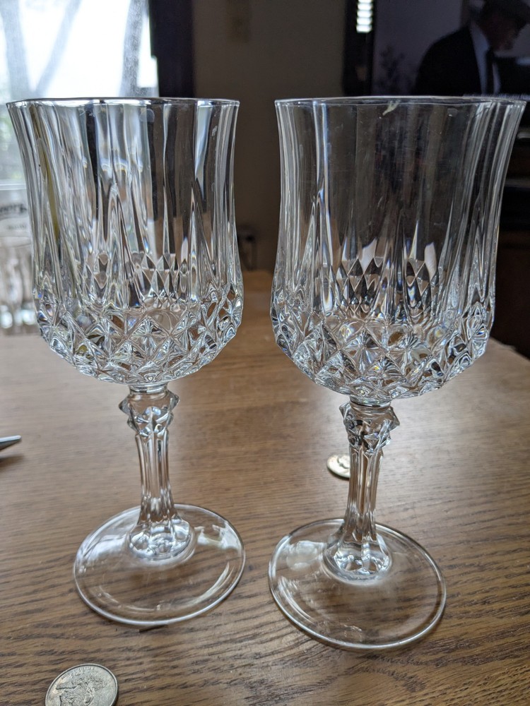 PAIR of 2 CRISTAL d’ARQUES AVIGNON Wine Glass EX COND GREAT HOLIDAY ENTERTAINING