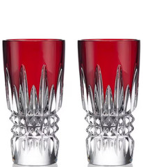 2 Waterford Celebration New Year Collection 2024 Red Shot Glasses #1067235 NIB