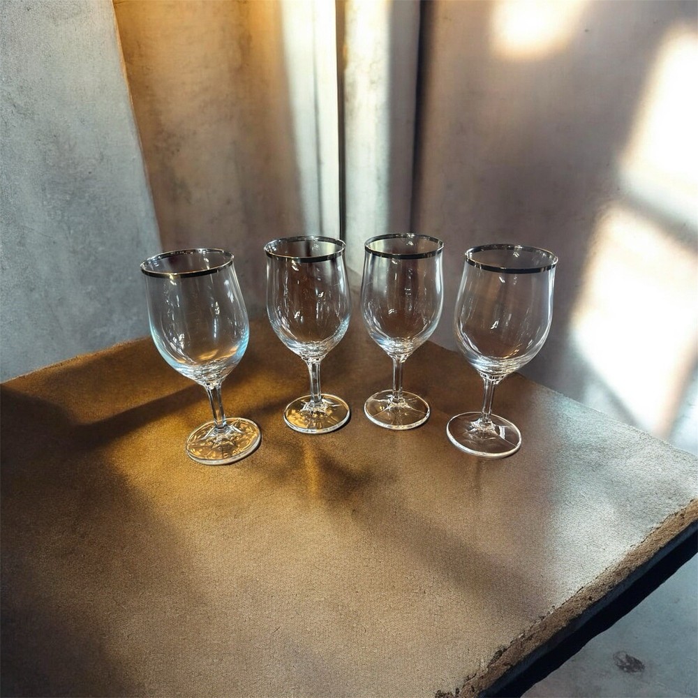 Wedding Ring by Johann Haviland ~ Water Goblet ~Platinum Ring Set Of 4