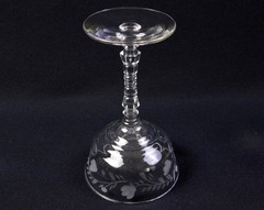 6 Vtg Libbey Rock Sharpe Tulips Tall Sherbet Champagne Glasses 6.25″
