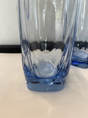Set Of 4 New Libbey Imperial Blue-misty Blue Cooler Tumbler Glasses