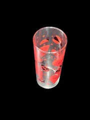 Anchoring Hocking Love Bug Lady Bug Red Heart Cylinder Cocktail Glass or Vase 6″
