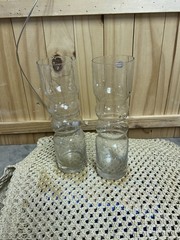 Set of Two Unique Vintage Clear Uniglass Twist Drinking Glasses