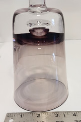 4 Winterthur Amethyst Purple Stemmed Wine/Water Goblets Lg Clear Bubble in Base