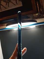 6 Footless Champaign Flutes Each One A Different Color Hand Made