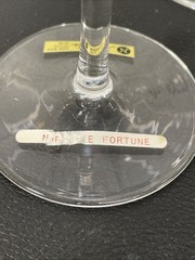 (6) Noritake Fortune 7-3/8″ Water Goblet Wine Glass Stemware Gold Rim Japan