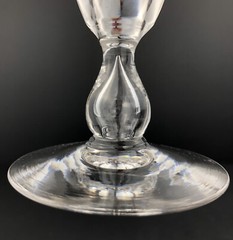 Bel Air CLEAR CRYSTAL Water Glasses (4) Air Bubble in Stem Vintage Superior Cond