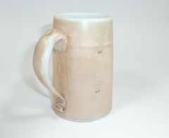 Large Glass with Saying Milk Glass 18th Century