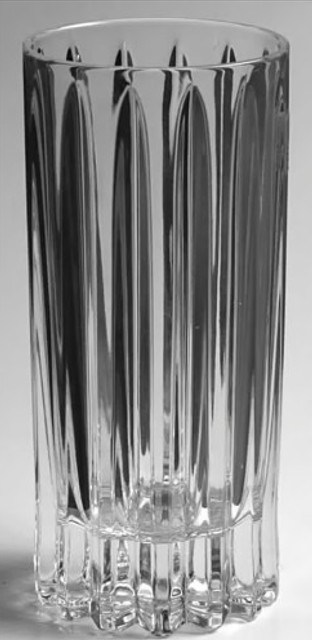 Set of (2) Mikasa Marquis 5 ¾ Vertically Cut Highball Glasses.