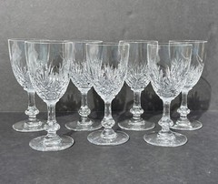 St Louis Crystal Massenet Burgundy Wine Glass Made in France Retired 7 Available