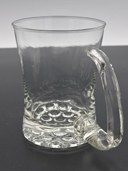 Libbey Knob Hill Clear Glass Cofee Cup / Beer Mug, Bubble Base, Vintage Set Of 5