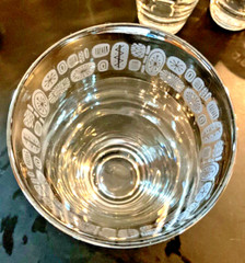 4 VTG Canonsburg Temporama Silver Band Atomic MCM HiBall Cocktail Glasses 5.5” t