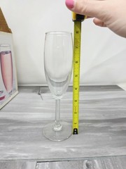 Libbey 1970’s Cut Glass 6 Oz 8″ Stem Footed Napa CHAMPAGNE WINE FLUTES 8795