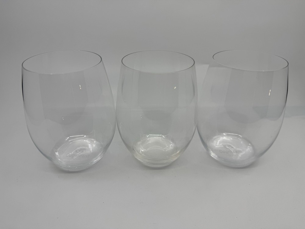 Riedel Stemless Flat Wine Glass Tumblers 3 Pcs *READ*