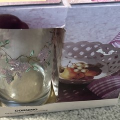 Corelle Impressions Calaway Evasion 16 oz. Drinking Glasses (4) New Wisteria