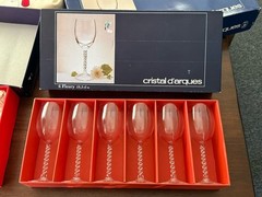 NIB CRISTAL D’ARQUES SET OF 6 Wine Stems Glasses JG DURAND France 6.5 Oz
