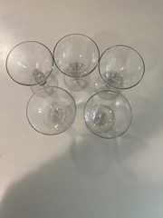 Bryce Aristocrat Clear (5) Sherbet or Champagne Glasses, 5 1/4″