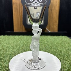1 Vintage Crystal Port Glass Bayel Bacchus Male Nude Frosted Figural Stem 6”