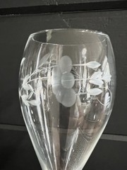 Princess House Heritage Pattern Crystal Champagne Tulip Glasses Set Of 4