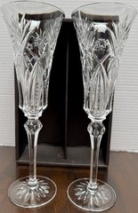 Cristal J.G. Durand France 6 1/4 oz. Champagne Flute 10” Tall (Set Of 2)