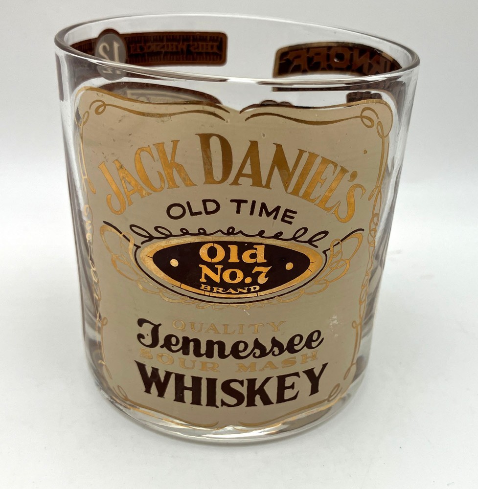 Vintage Double-Old Fashioned Tumbler Smirnoff/Jack Daniels/Chivas