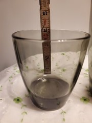 SALE! WAS 35. VTG MCM 5PC BLACK/SMOKEY BLACK DRINK SET