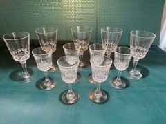 Chantelle By Cristal D’ Arques «Lady Victoria» Wine Glasses Set of 11 pz. wine a