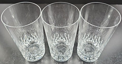 (3) JG Durand Cristal D’Arques Juan Coca Cola Highball Set Crystal Clear Tumbler