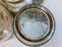 Vintage Libbey Tumblers MCM Owls On Tree Stained Glass Look Drinking Glass Set 5