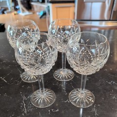 Waterford Crystal Pallas Balloon Wine Water Goblets 7-7/8″ -Set of 4