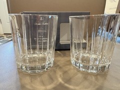 Set Of Two Brooks Brothers Triple Old-Fashioned Whiskey Glasses 15.2 Ounces ￼