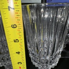 Fostoria Heritage 7 1/8 Vintage Ice Tea Goblet/Glass Clear Crystal Set of 9