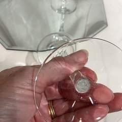 Lenox Madison Platinum Rim Crystal Twisted Stem 7.5” Wine Goblet USA – Set of 2