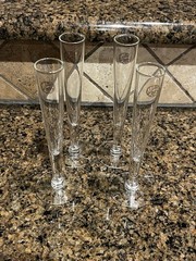 Set Of Four Petrossian Caviar Fluted Vodka Shot Glasses EXCELLENT