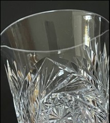 Vintage American Brilliant Period Cut Crystal Carafe & Tumbler Pinwheel Hob Star