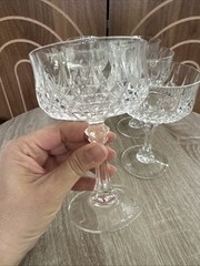 6 Vintage Cristal d’Arques Longchamp Crystal Sherbets 5 1/2″